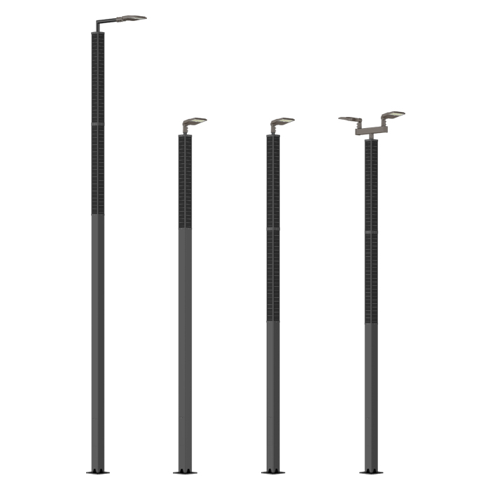 ISPL-AL Series vertical solar PV poles 4.5M-8M