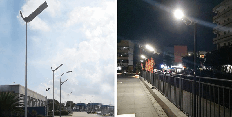 How do solar-powered street lights work