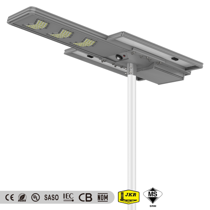 High lumen 180W 20000lm all in one solar street light with 60m/s Wind resistance test report