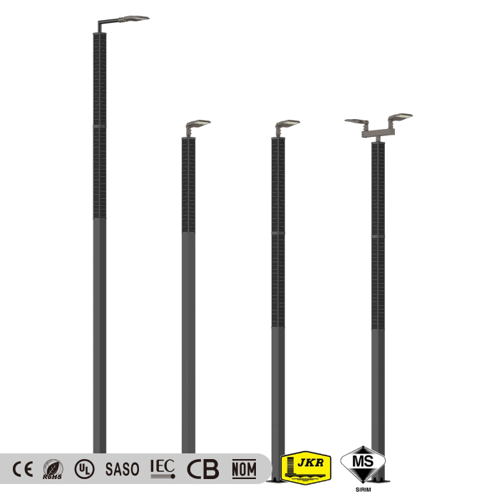 ISPL-AL Series vertical solar PV poles 4.5M-8M