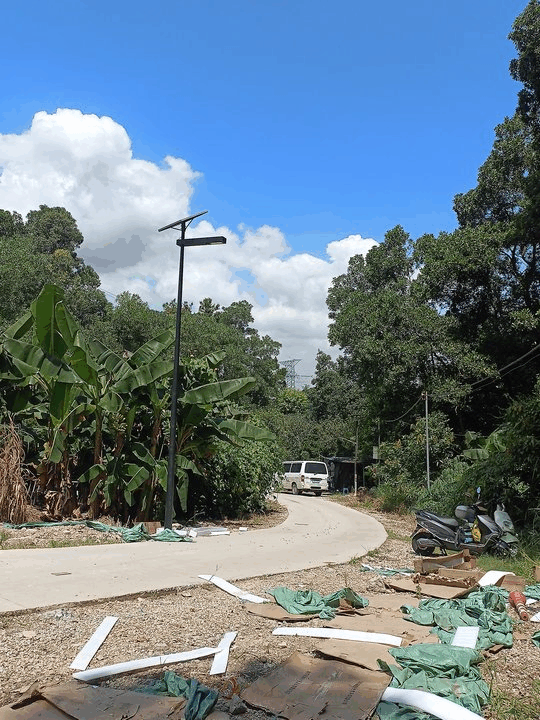 Solway solar street light rural installation construction case