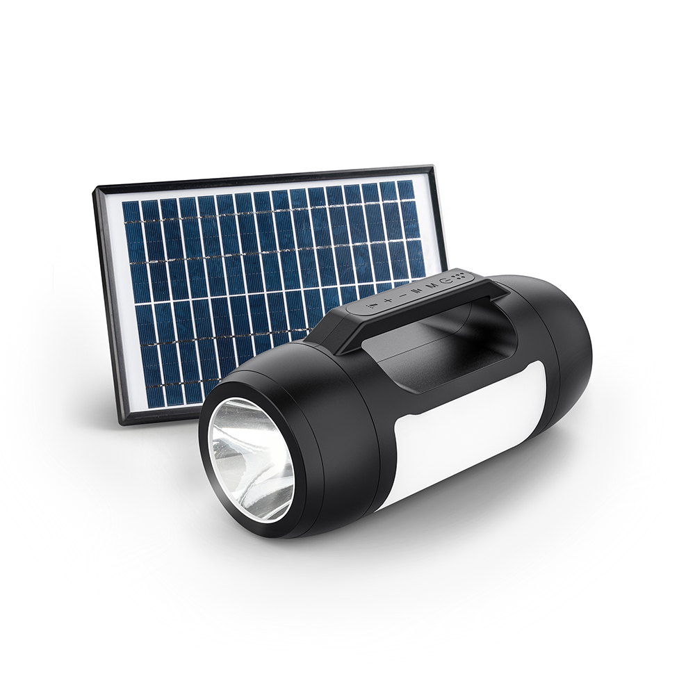 Portable multimedia solar camping lamp